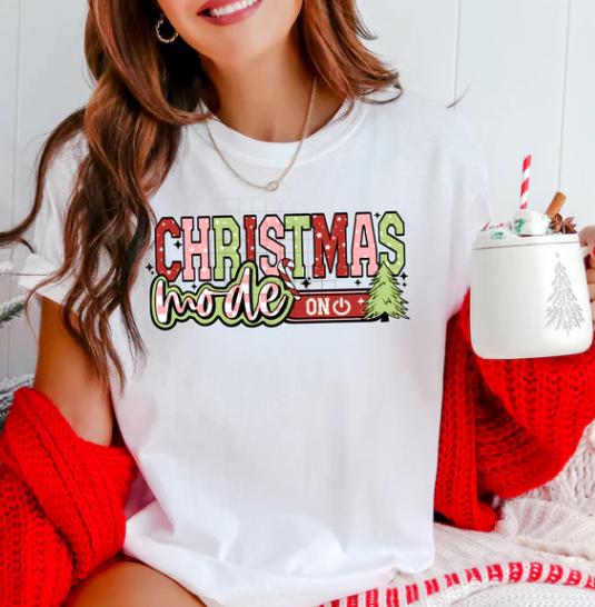 Christmas, Mode On,  DTF Transfer