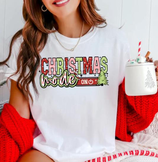 Christmas, Mode On,  DTF Transfer