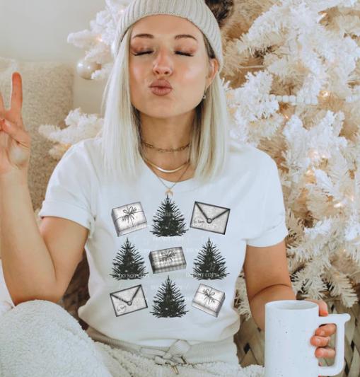 Christmas, Things, Grid, DTF Transfer