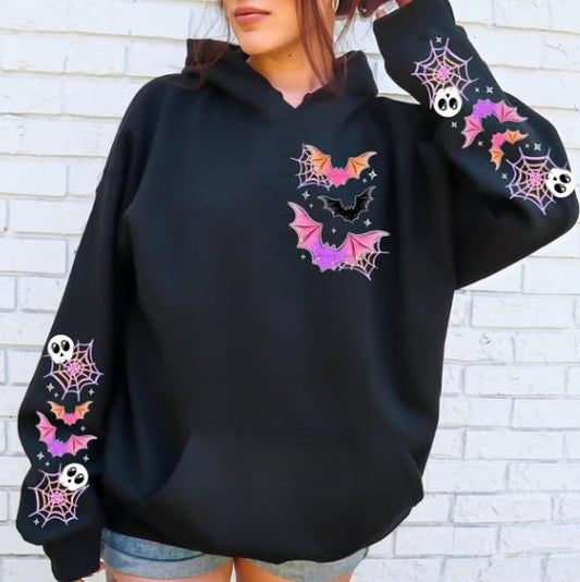 Neon, Colorful, Bats, Skulls,  DTF Transfer