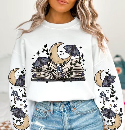 Cottage Core, Boho, Moon, Floral, DTF Transfer