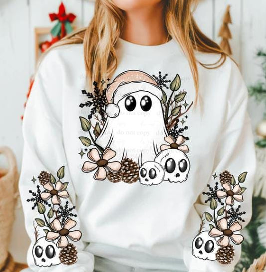 Santa, Cottage Core, Boho, Ghost, Floral, DTF Transfer