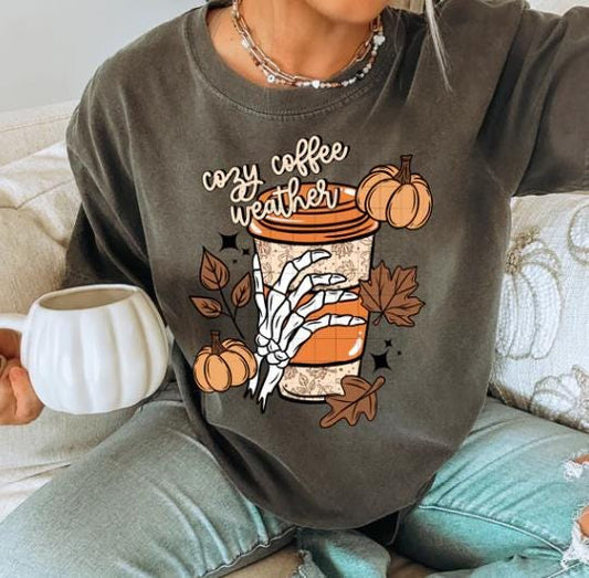 Cozy, Coffee, Weather, Fall, DTF Transfer