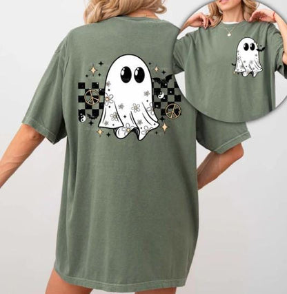 Checkered, Peace, Ghost, DTF Transfer