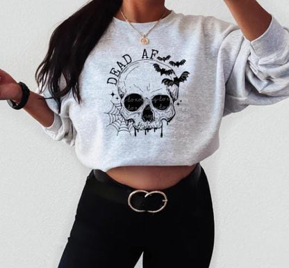 Dead, AF, Skull, Bats, DTF Transfer