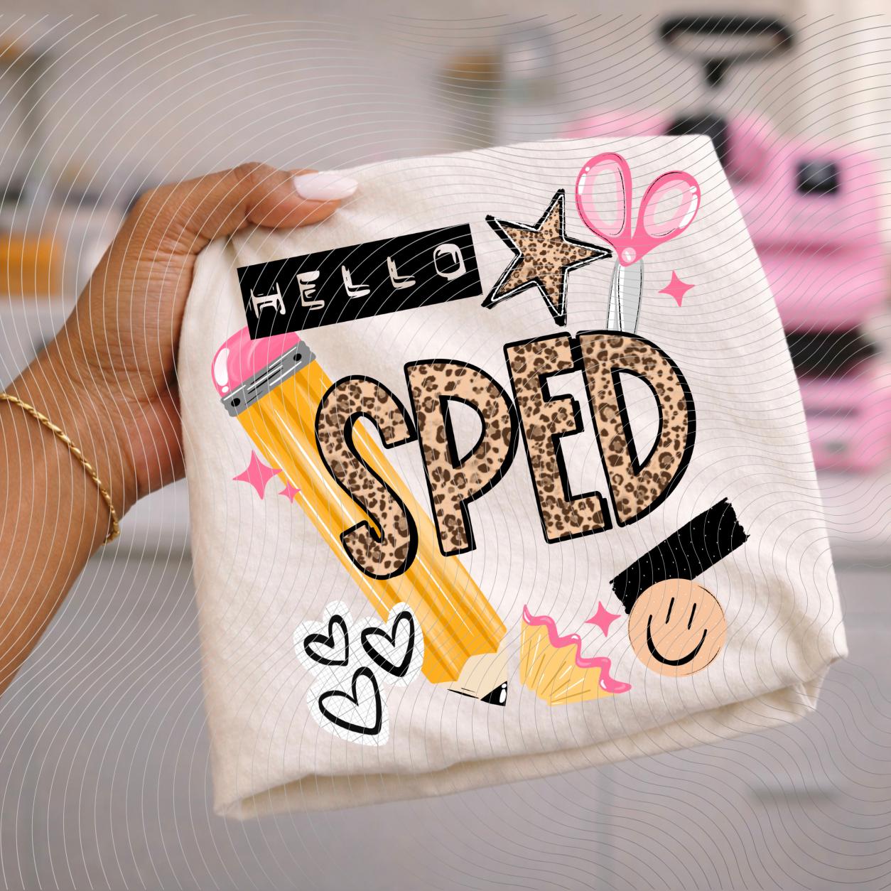 Hello, SPED, Back To School, DTF Transfer