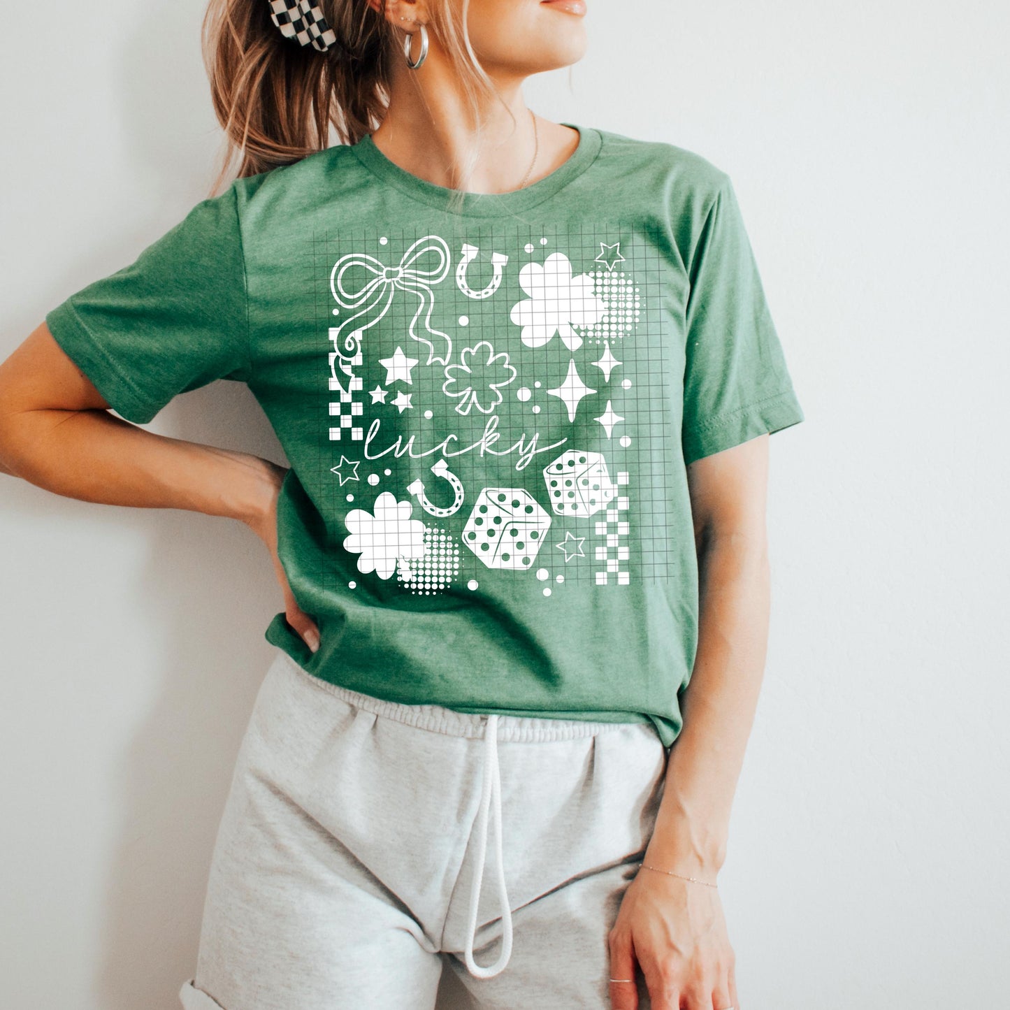 Lucky, Shamrock, Clover, Horseshoe,DTF Transfer