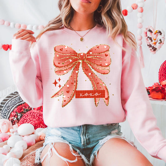 XOXO, Coquette, Bow,  Valentines,  DTF Transfer