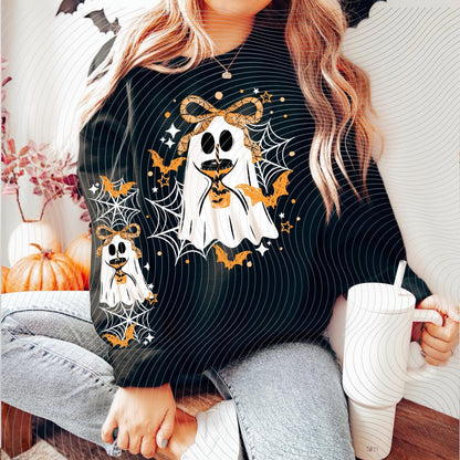Ghosts, Bat, Coffee, Halloween, DTF Transfer
