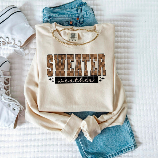Sweater Weather, Cozy, Fall,  DTF Transfer