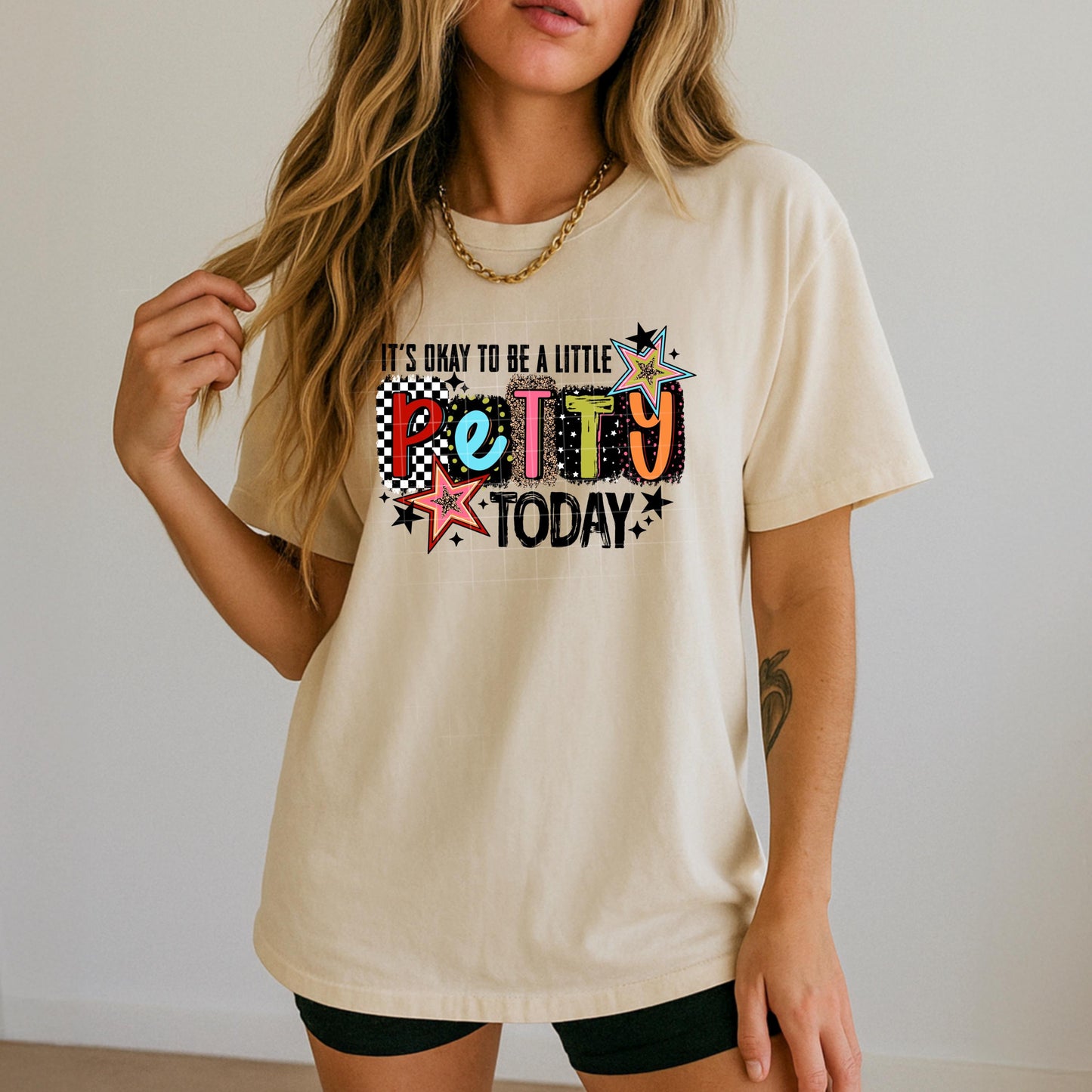 It's Okay To Be, Petty, Checkered, DTF Transfer