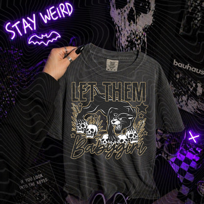 Let Them Baby Girl, Skull, DTF Transfer