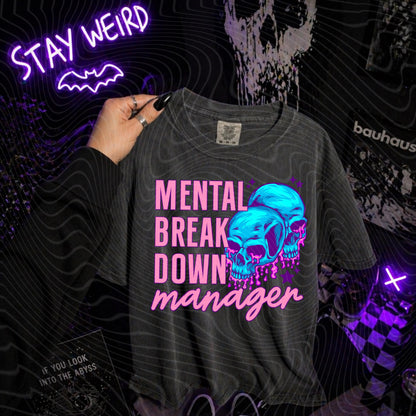 Mental Breakdown, Manager, Skeleton, Neon, DTF Transfer