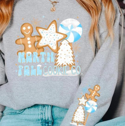 North Pole, Cookies, Gingerbread, Christmas,  DTF Transfer