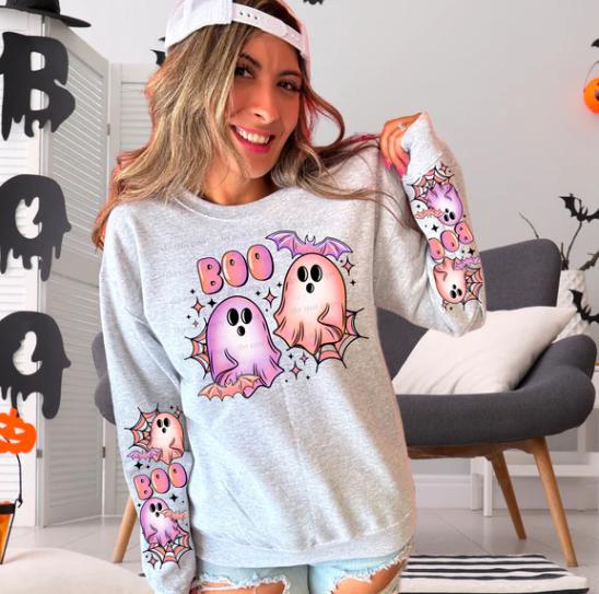 Boo, Ghosties, Halloween, Fall, DTF Transfer
