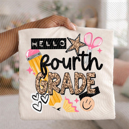 Fourth Grade, Back To School, DTF Transfer
