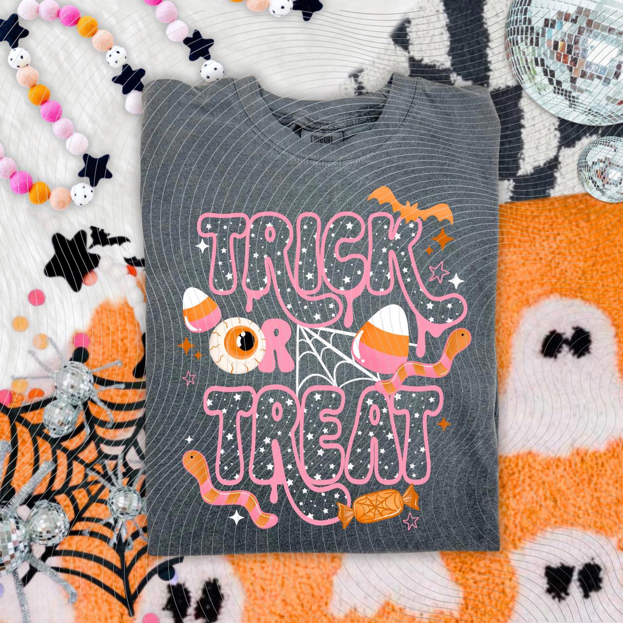 Trick, Treat, Halloween, DTF Transfer