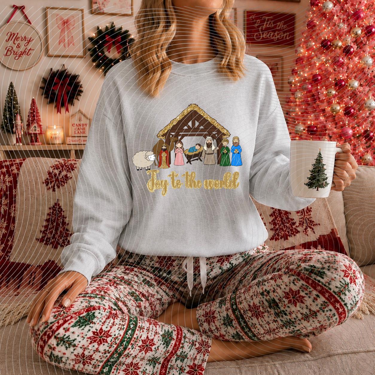 Joy To The World, Christmas, DTF Transfer