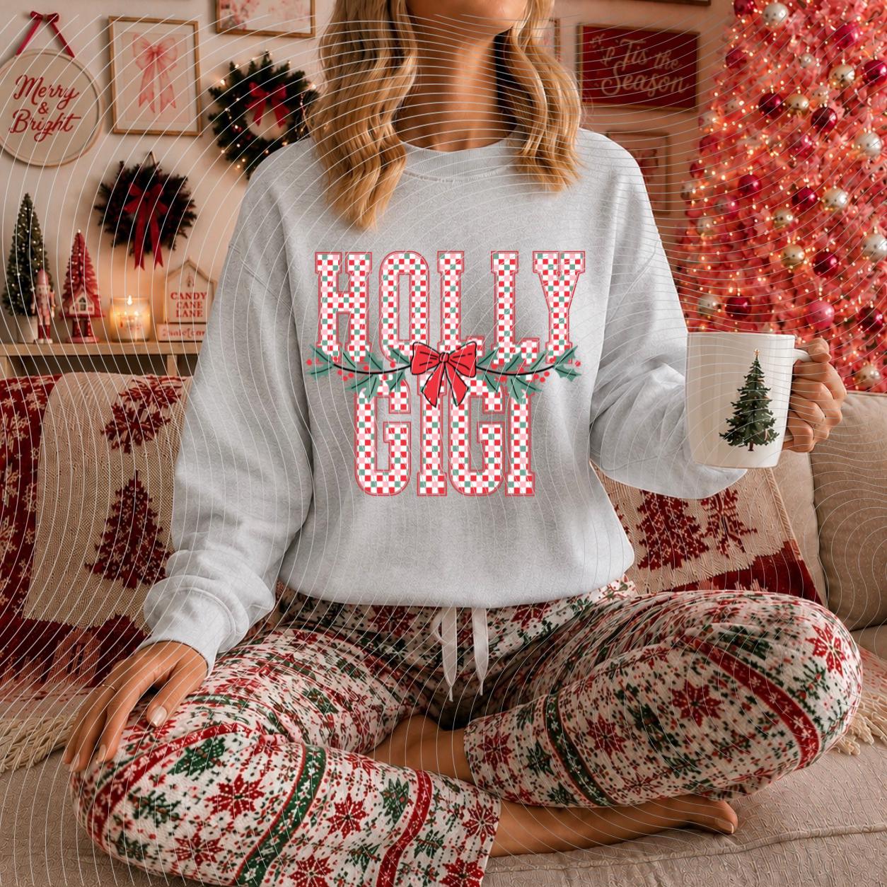 Holly, Gigi, Christmas, DTF Transfer