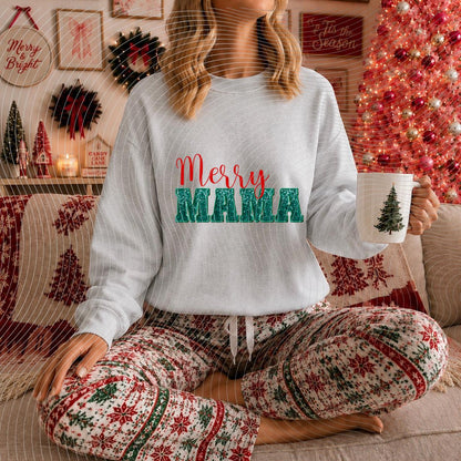 Merry, Mama, Christmas, DTF Transfer