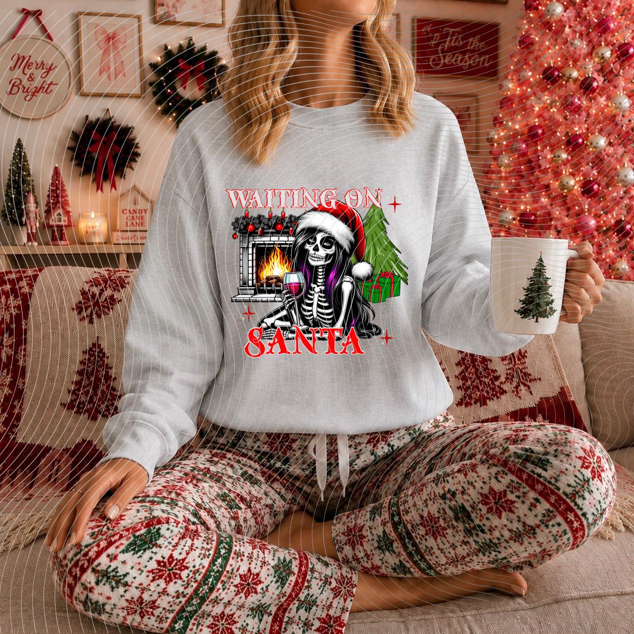 Waiting On Santa, Christmas, DTF Transfer
