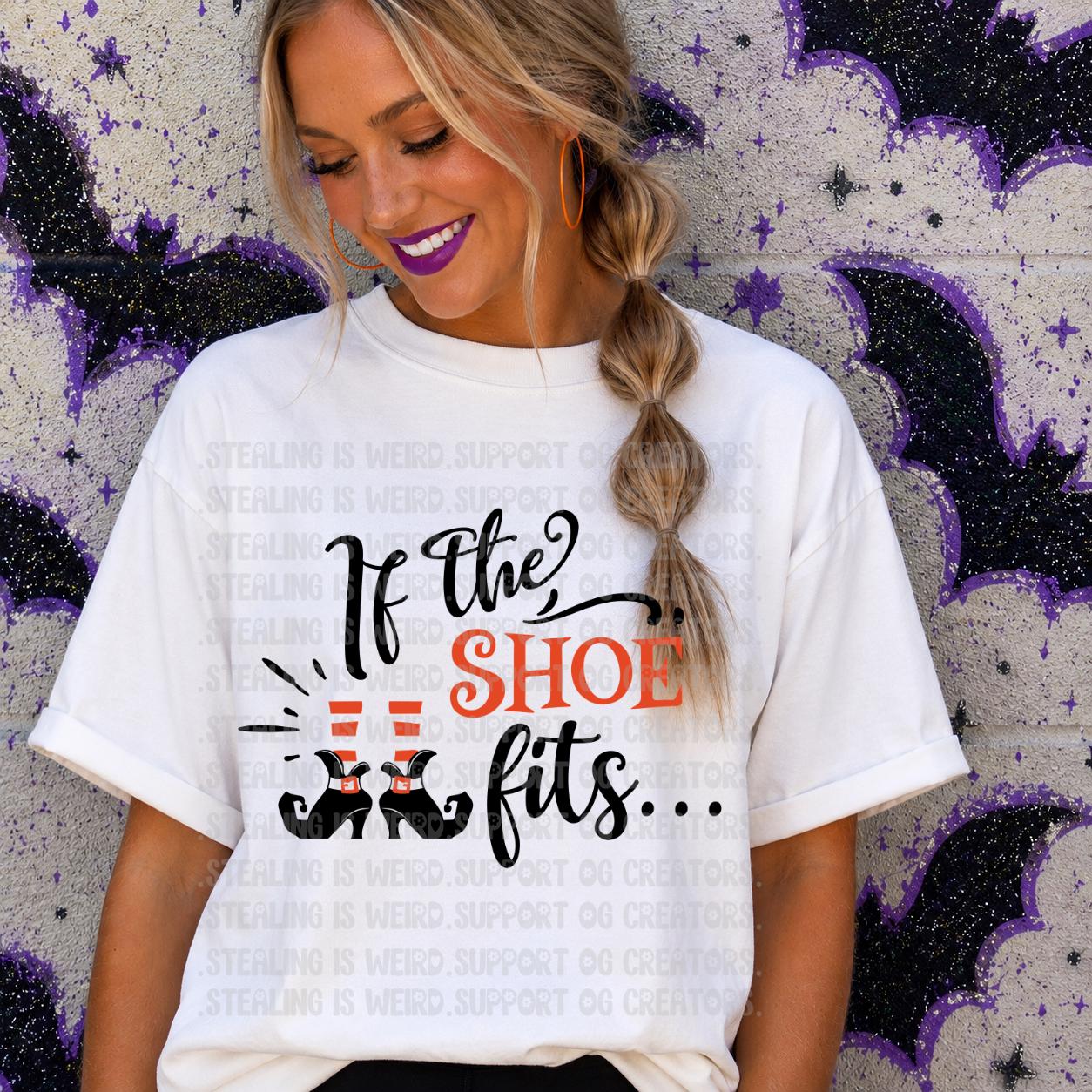 If the Shoe Fits, Witch, Halloween, DTF Transfer