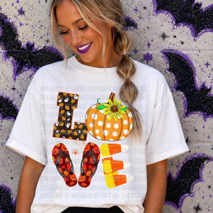 Love, Halloween, DTF Transfer