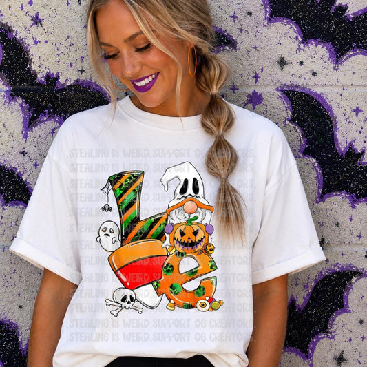 Love, Halloween, Ghost, DTF Transfer