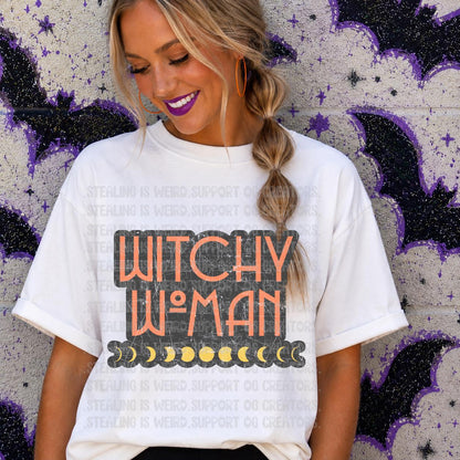 Witchy, Woman, Distressed, Halloween, DTF Transfer