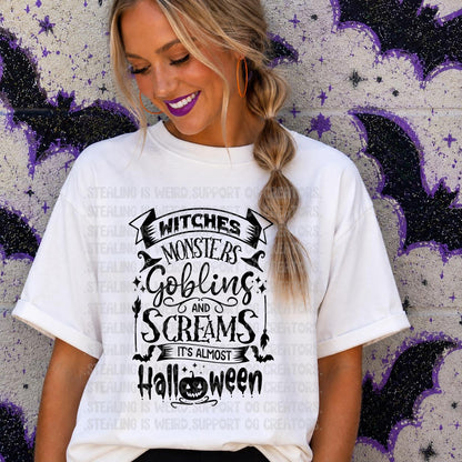 Witches, Goblins, Monsters, Halloween, DTF Transfer