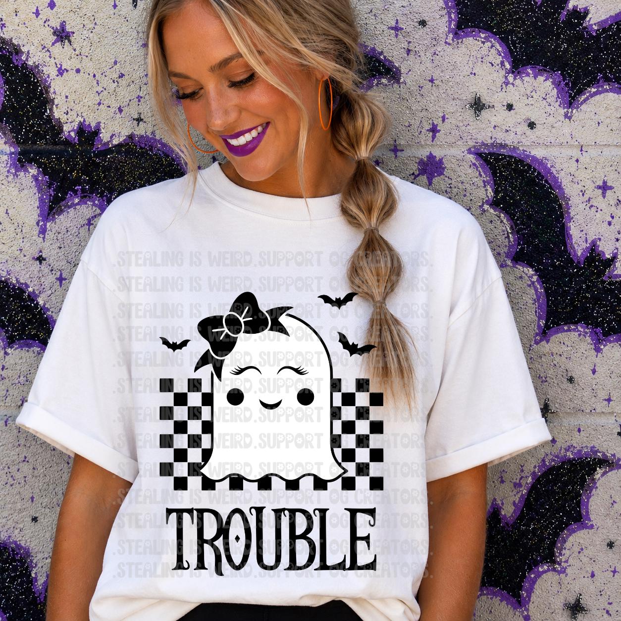 Everywhere I Go, Trouble, Ghost, DTF Transfer, Set