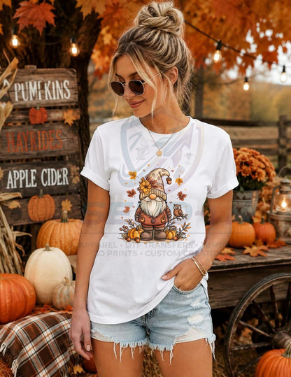 Leaves, Gnome, Fall,  DTF Transfer