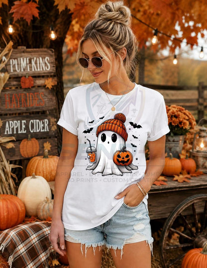 Ghost, Coffee, Fall, Halloween,  DTF Transfer
