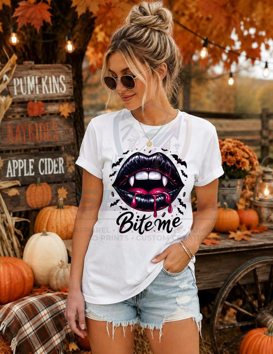 Bite Me, Vampire, Halloween, DTF Transfer