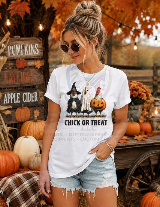 Chick, Treat, Fall, Halloween, DTF Transfer