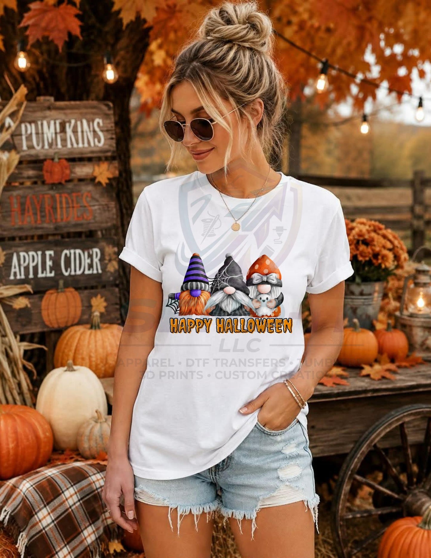 Happy, Halloween, Gnome, DTF Transfer