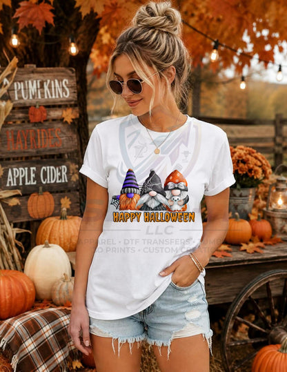 Happy, Halloween, Gnome, DTF Transfer