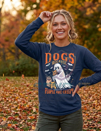 Dogs, Because People Are Creepy, Halloween, DTF Transfer