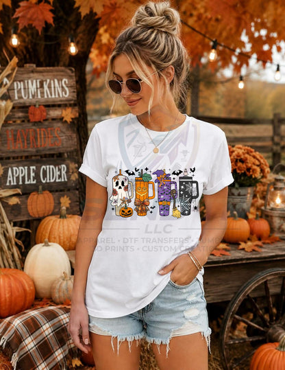Halloween, Mugs, Spooky, DTF Transfer
