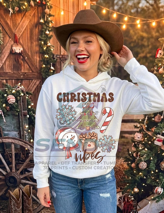 Christmas Vibes, Christmas Cookie, DTF Transfer