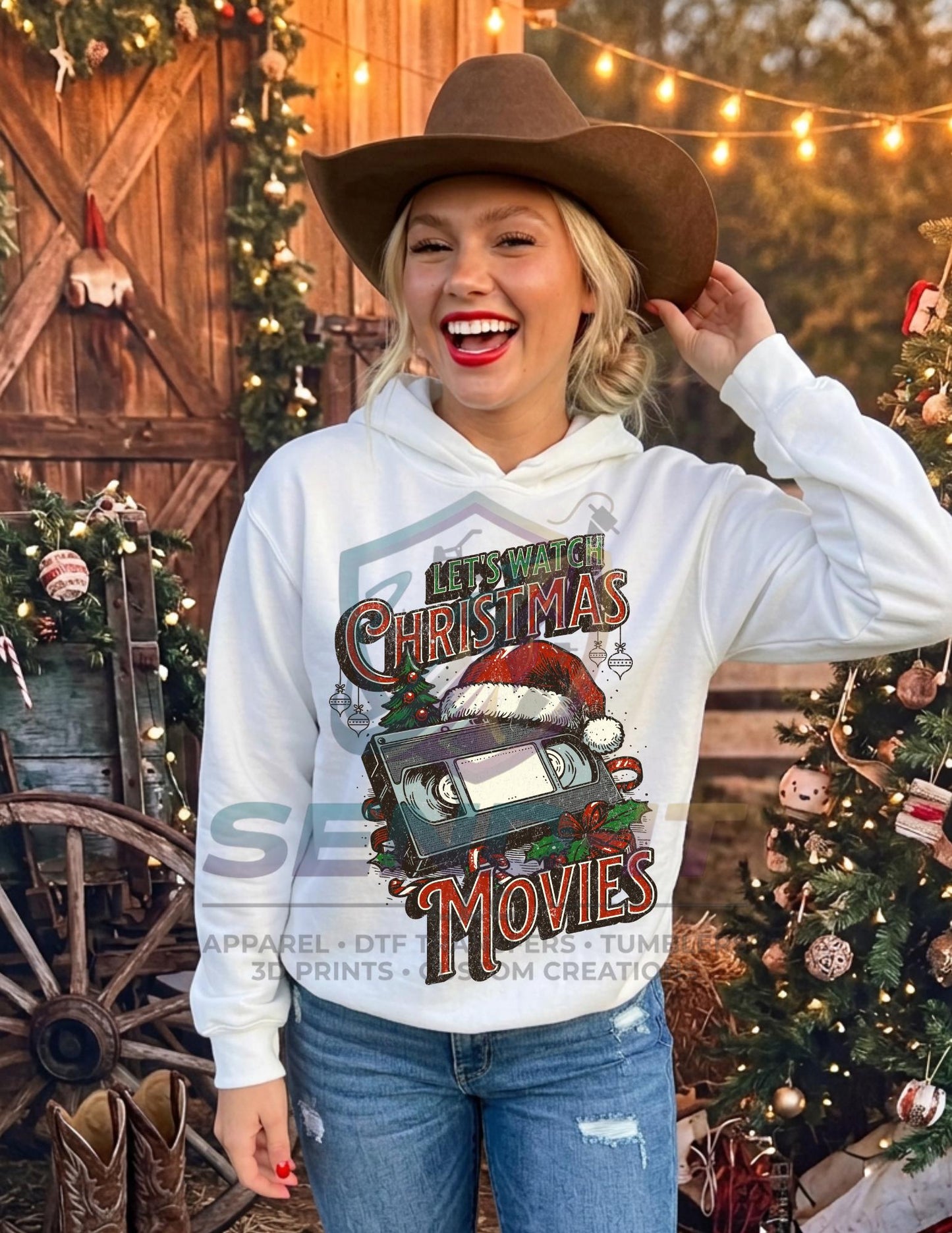 Let's Watch Christmas, Movies, Traditions, DTF Transfer