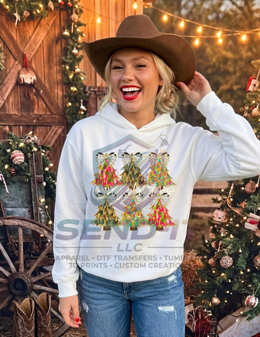 Christmas, Tree, Retro, DTF Transfer