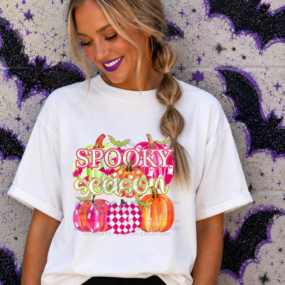 Spooky Season, Pumpkin, Halloween, DTF Transfer