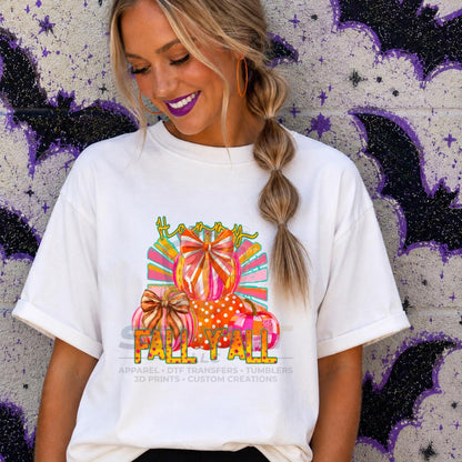 Fall Ya'll, Halloween, Pumpkin, DTF Transfer