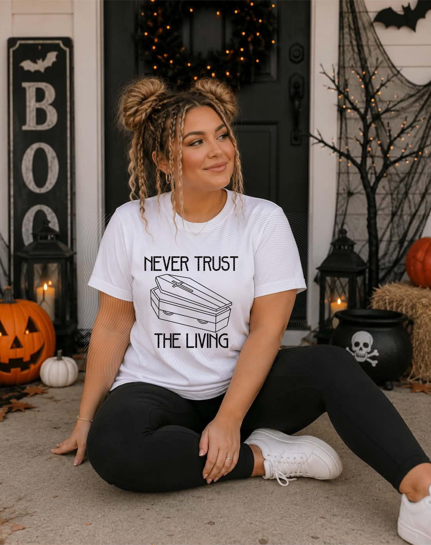 Never Trust, The Living, Halloween, DTF Transfer