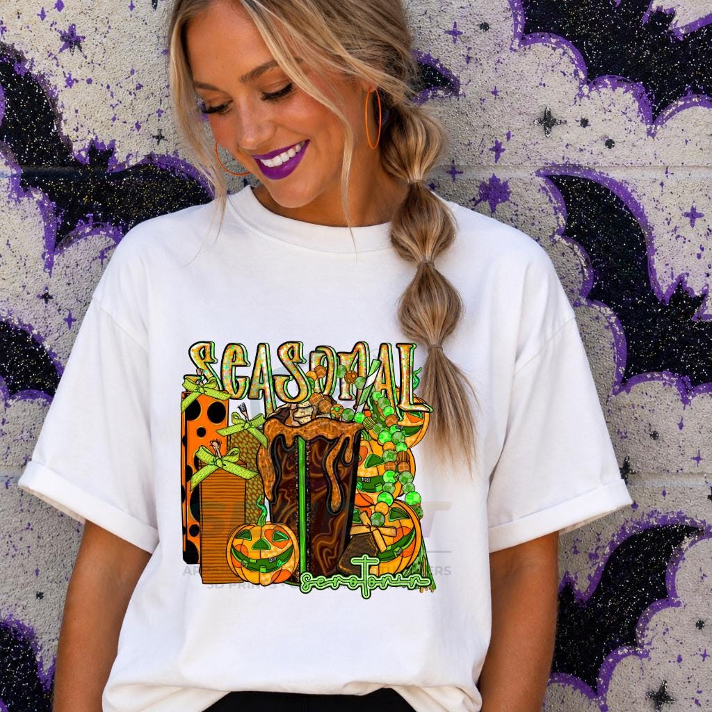 Seasonal, Serotonin, Halloween, Pumpkin, DTF Transfer