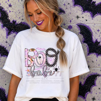 Boo, Babe, Ghost, Halloween, DTF Transfer