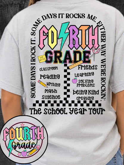 Fourth Grade, Back To School, DTF Transfer
