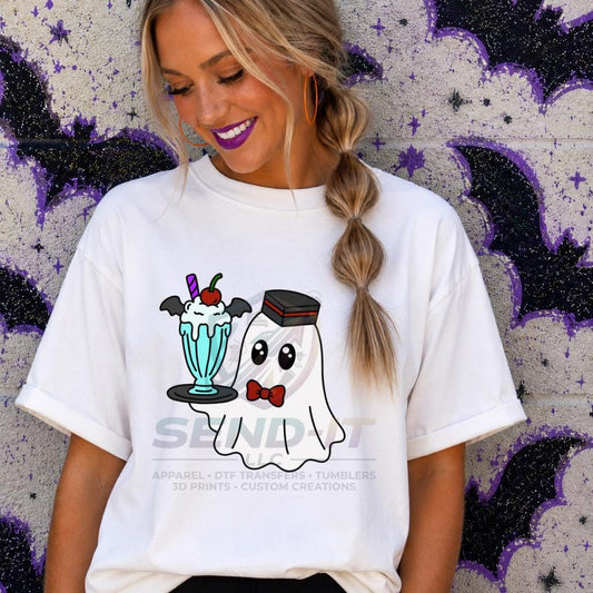 Ghost, Milkshake, Halloween,  DTF Transfer