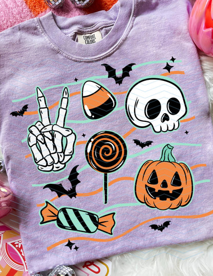 Halloween, Retro, Collage, DTF Transfer